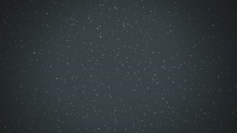 animación de un paisaje de invierno con nieve cayendo contra un fondo gris