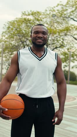 smiling basketball player