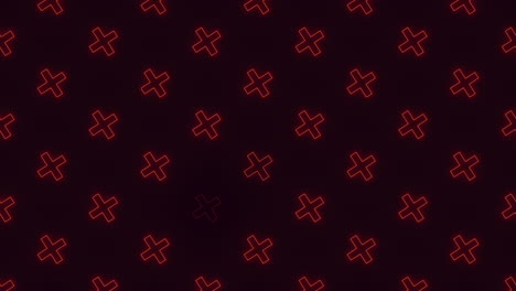 Neon-red-crosses-pattern-with-pulse-effect