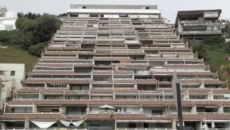 facade of a hilltop accommodation in renaca district, vina del mar, chile