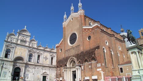 scuola grande di san marco and basilica dei santi giovanni e paolo in venice, italy