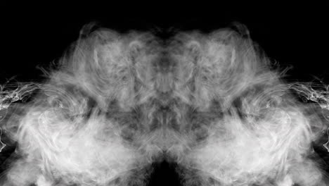 primer plano de humo reflejado mientras se eleva desde el centro del cuadro, creando formas únicas a medida que se mueve