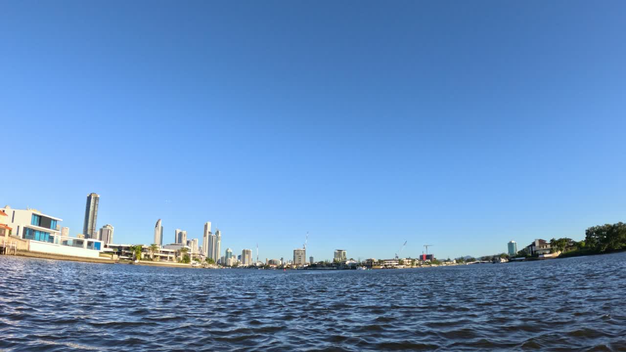 골드 코스트 스카이 라인과 물의 파노라마 뷰