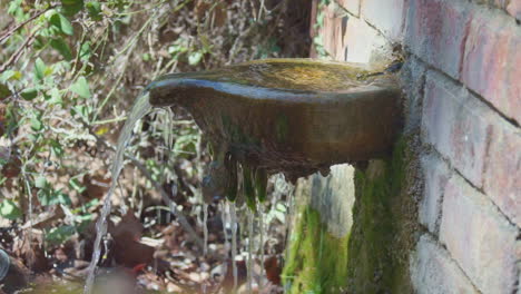 footage of an old fountain located in parnitha , greece 60fps slow-mo