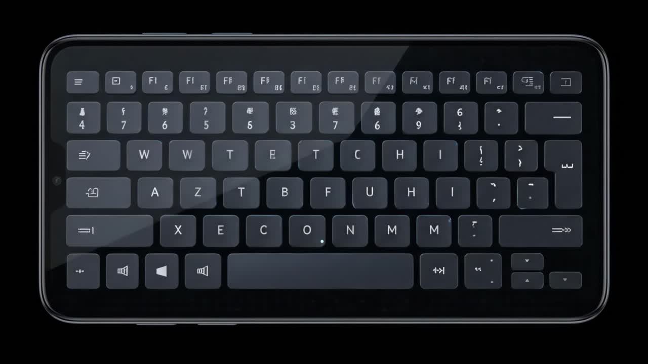 Smartphone Keyboard Display