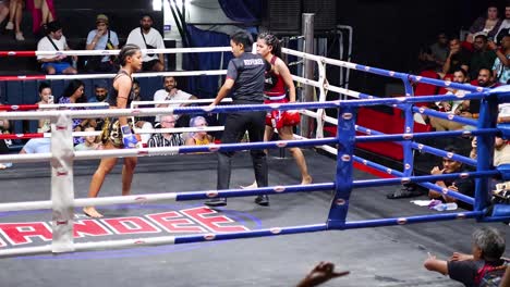 intense muay thai fight in krabi, thailand