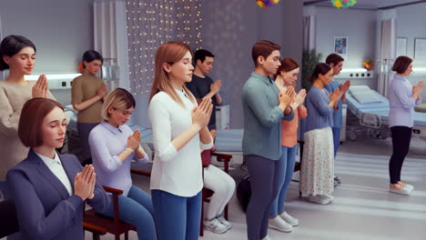 group prayer in a hospital