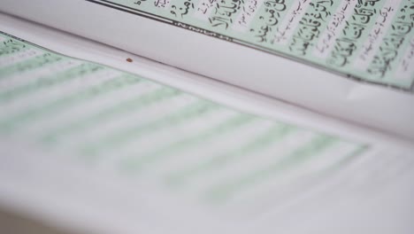 closeup of quran holy book