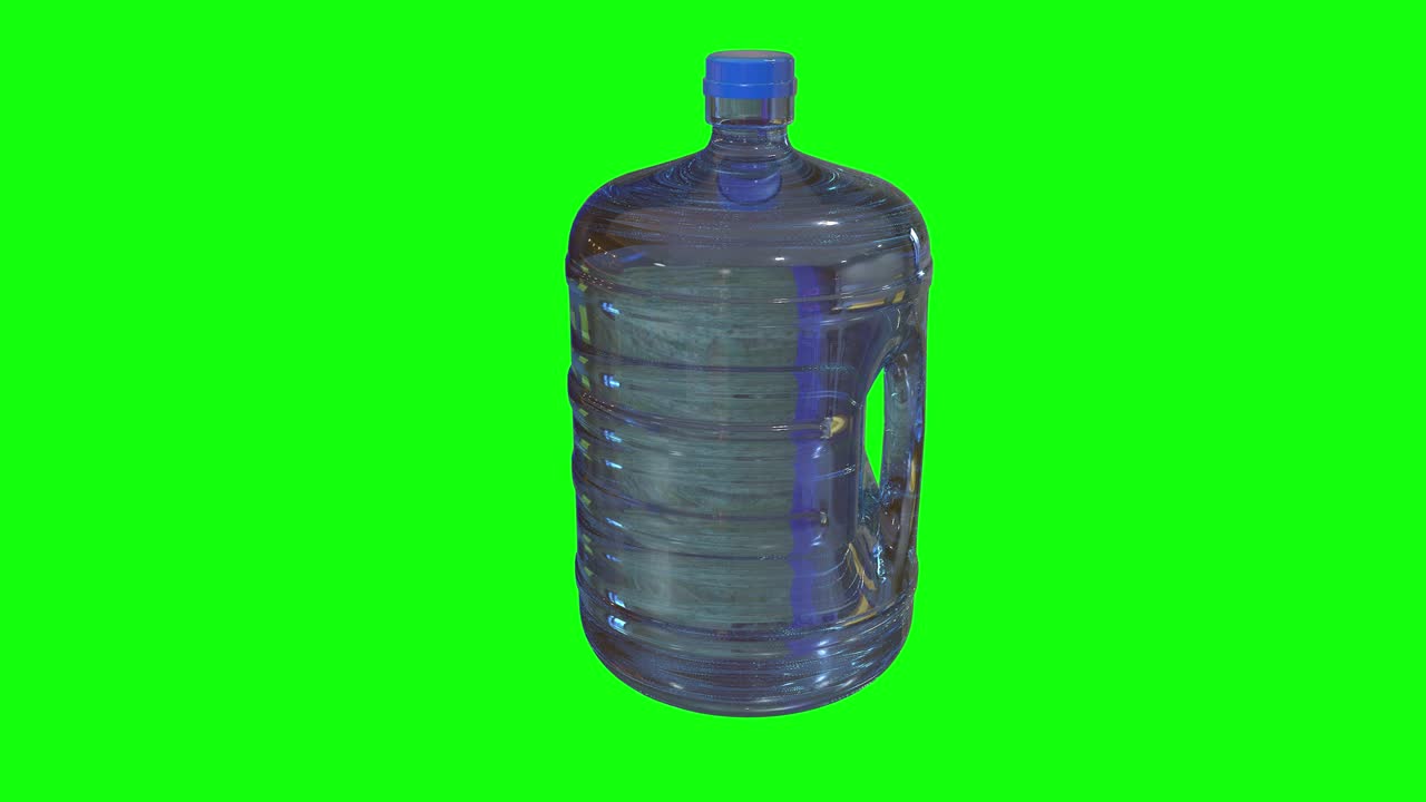 8 animations 3d full water plastic gallon bottle green screen drinking chroma key