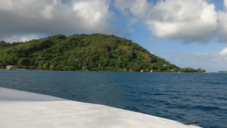 View of a tropical island from the sea