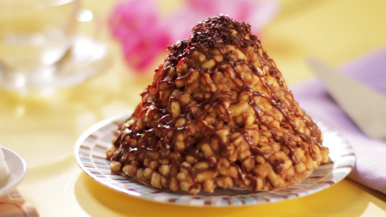 delicioso postre de pastel de miel