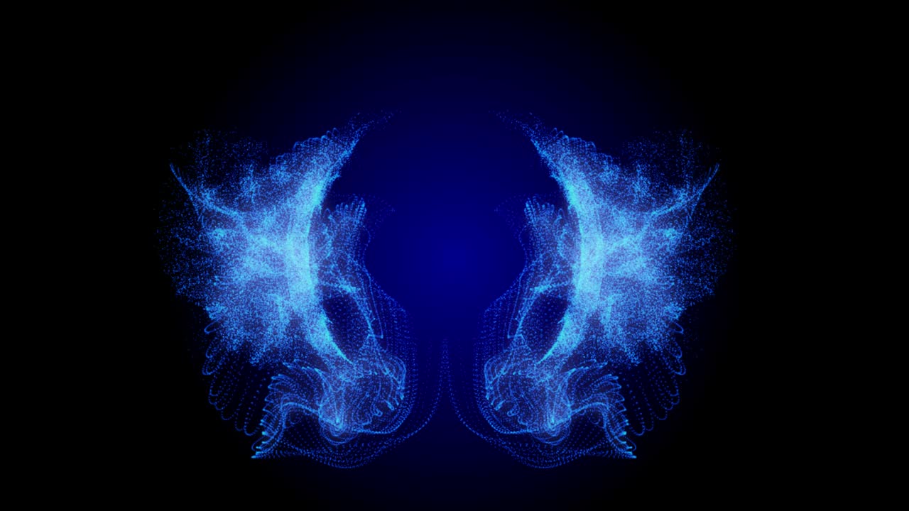 el movimiento de remolino de plasma de la esfera azul de torsión