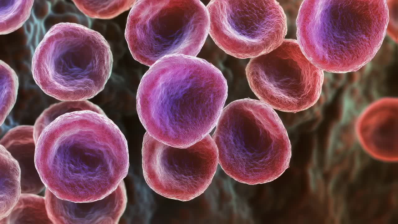 las células rojas de la sangre