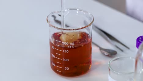 color change observed in chemical stirring demonstration