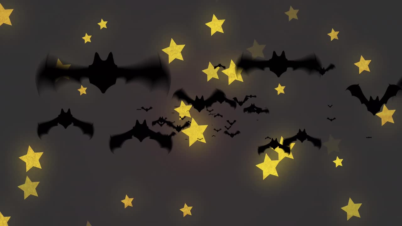 Animazione di Babbo Natale su slitta con renne e regali che cadono.