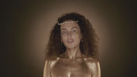 golden goddess portrait