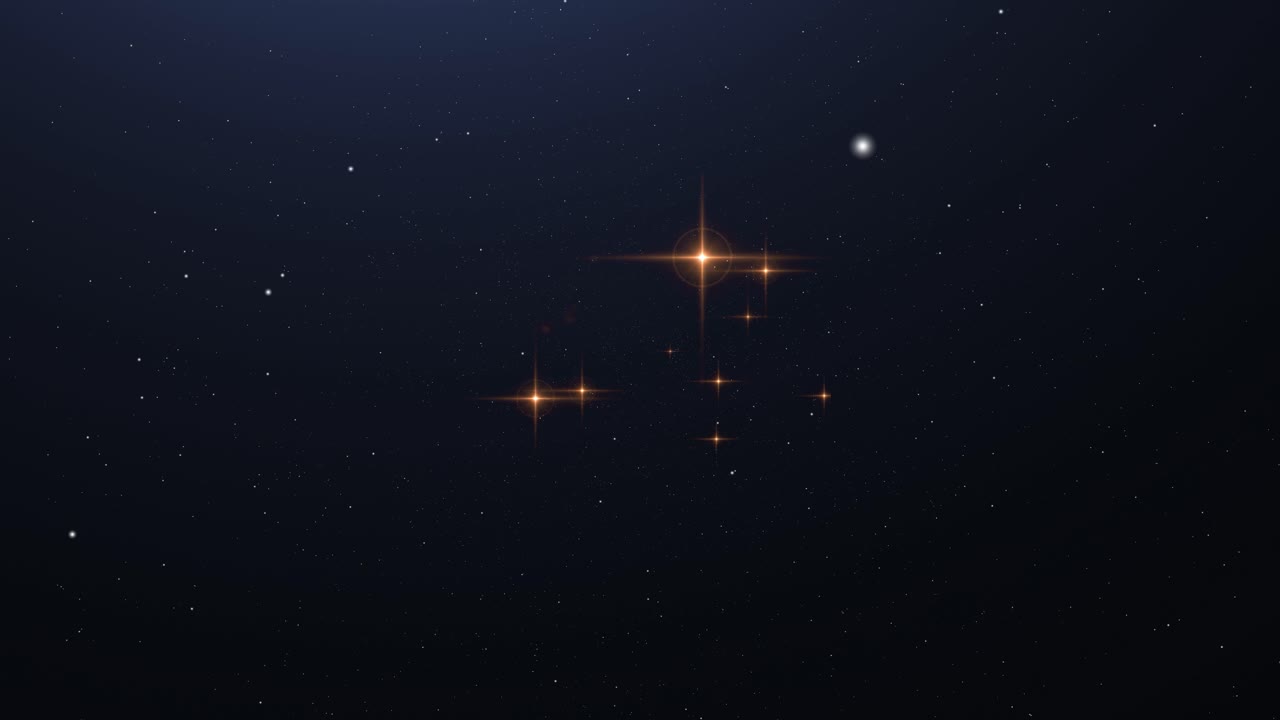Animazione della stella Omega nello spazio