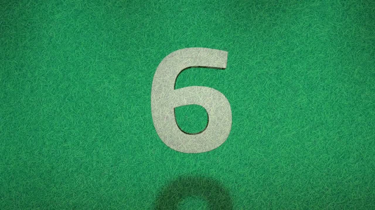 녹색 배경에 대한 카운트다운 4k