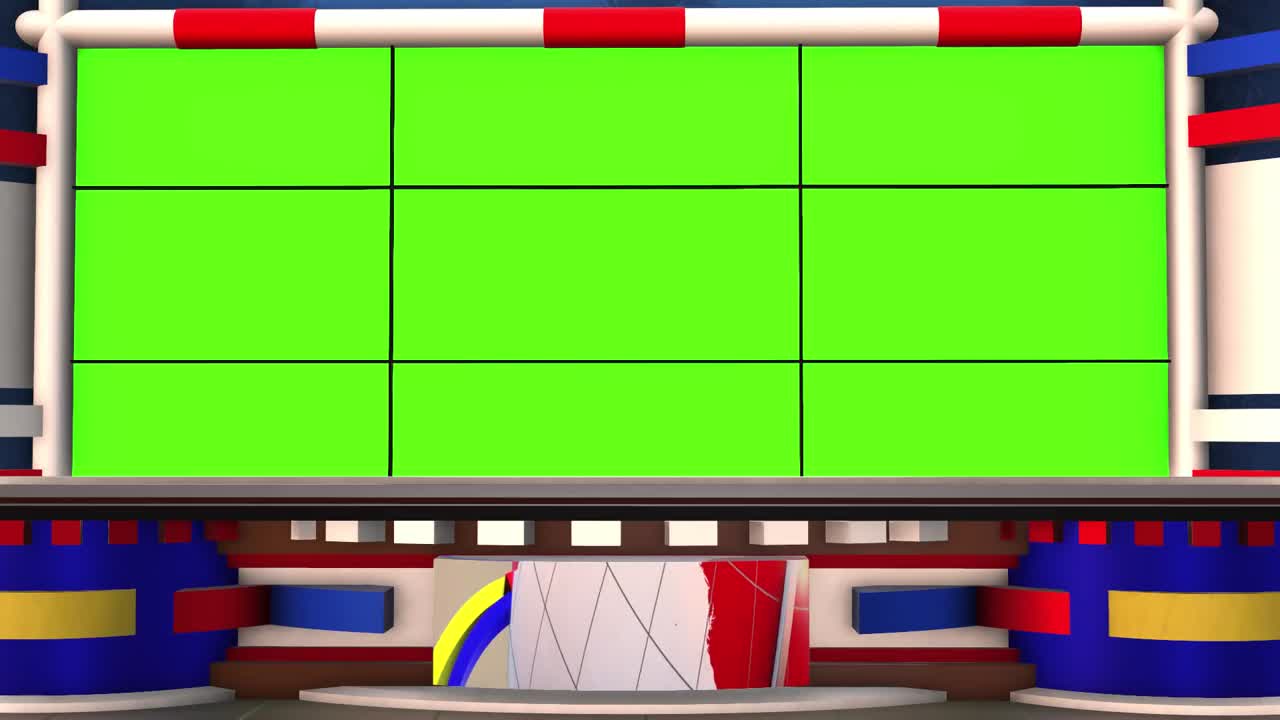 3d 가상 스튜디오 녹색 화면 배경 설정