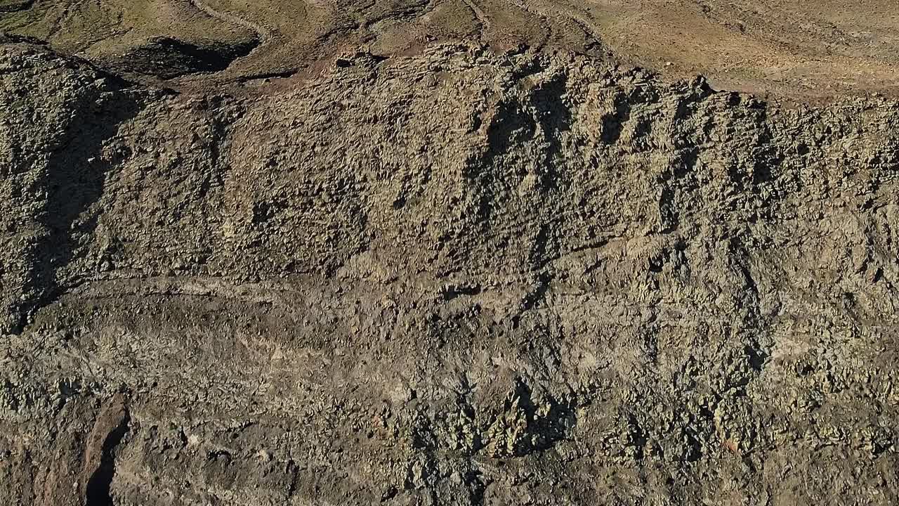 Vista aerea che mostra il paesaggio unico di Fuerteventura in Spagna