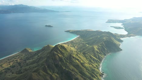 excellent aerial shot of padar island within komodo national park in indonesia