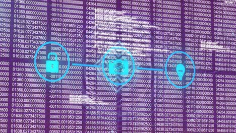 animación de la red de conexiones sobre el procesamiento de datos sobre fondo negro