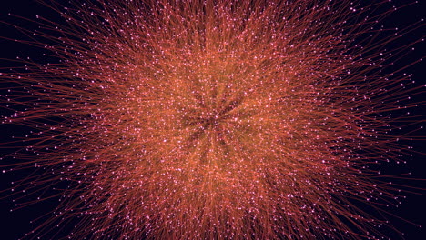 Night sky illuminated by vibrant firework explosion