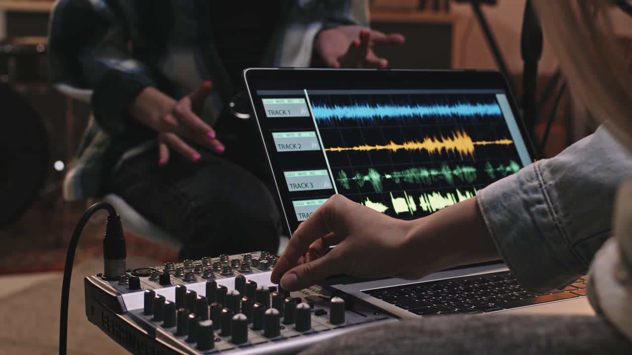 Sound Waves On Laptop Screen