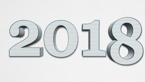 nieuw jaar 2018 vervangt het oude jaar 2017 mooie lus