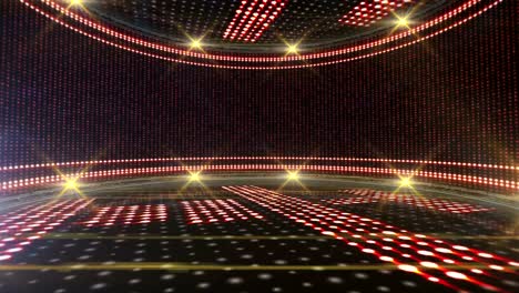 animación de texto de fiesta en monitores y sala, renderización, fondo, bucle