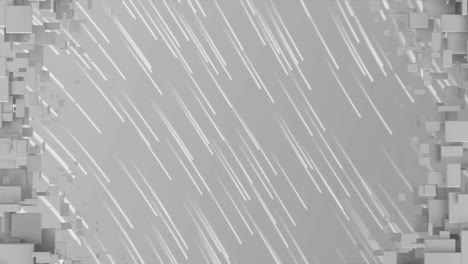 animation of glowing light trails moving on grey background