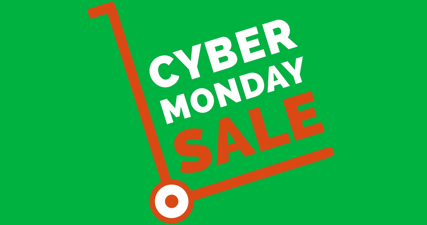 shopping cart sale banner cyber monday