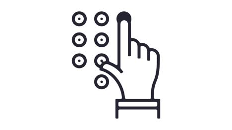 animación del icono de la línea de autorización de seguridad