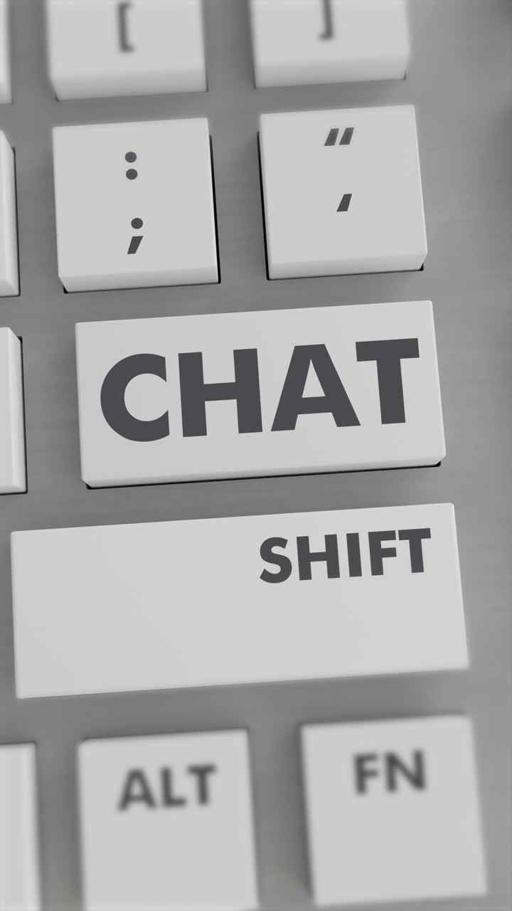CHAT BUTTON PRESSING ON KEYBOARD Vertical Video