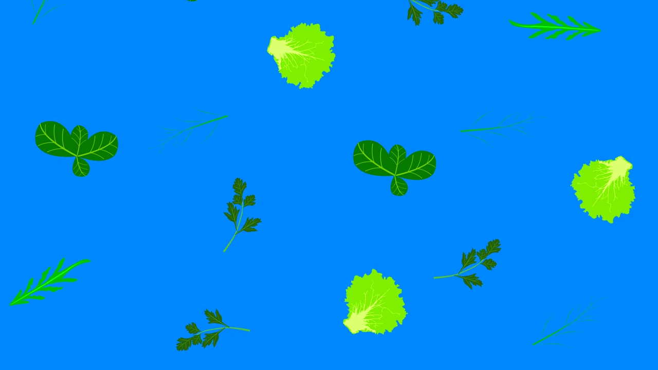 채소 요소 애니메이션 크로마 키 배경 제거 가능한, 무결 루프