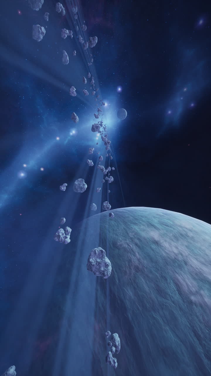 Vertical a large cluster of asteroids near an unknown planet