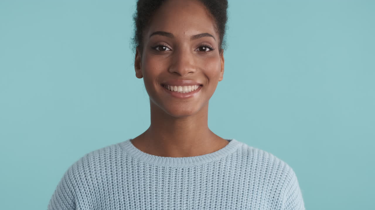 Smiling woman looking aside