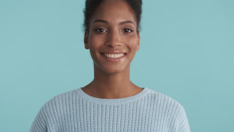 smiling woman looking aside