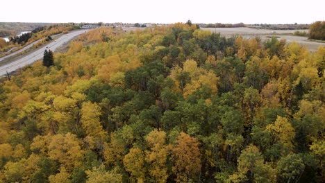 Antena-De-Devon-Alberta-En-La-Temporada-De-Otoño