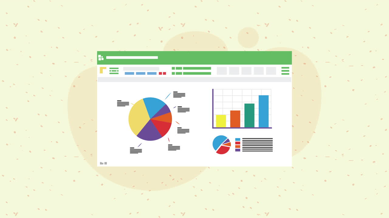 webpage template with statistics animation