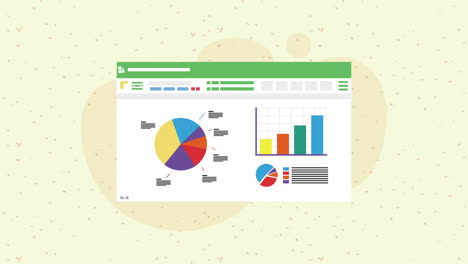 webpage template with statistics animation
