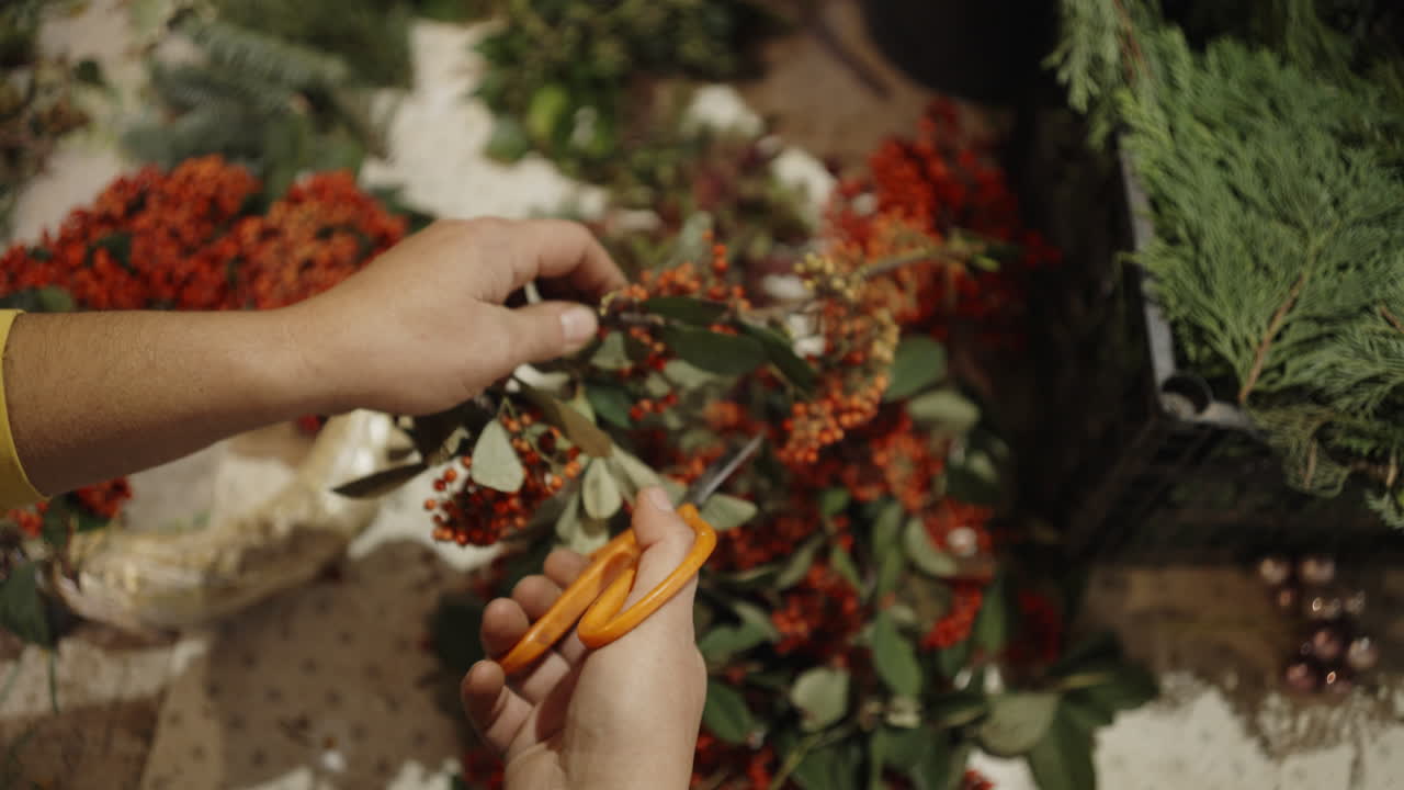 축제적 인 크리스마스 꽃받침 을 만드는 것