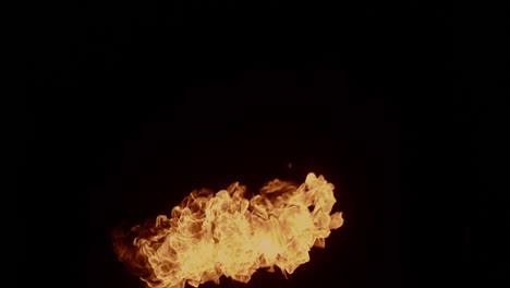 continuous fire explosion isolated on black background, vfx element