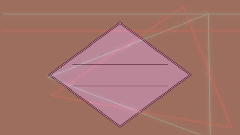 animación de formas en movimiento sobre fondo marrón