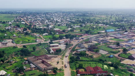 gboko town benue state west africa nigeria - descending aerial view