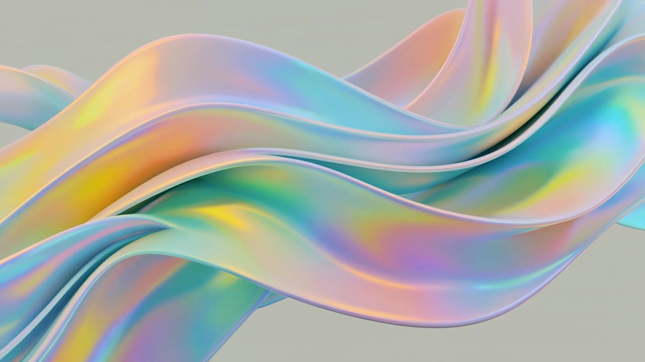 Dynamic Abstract Holographic Liquid Waves Animation