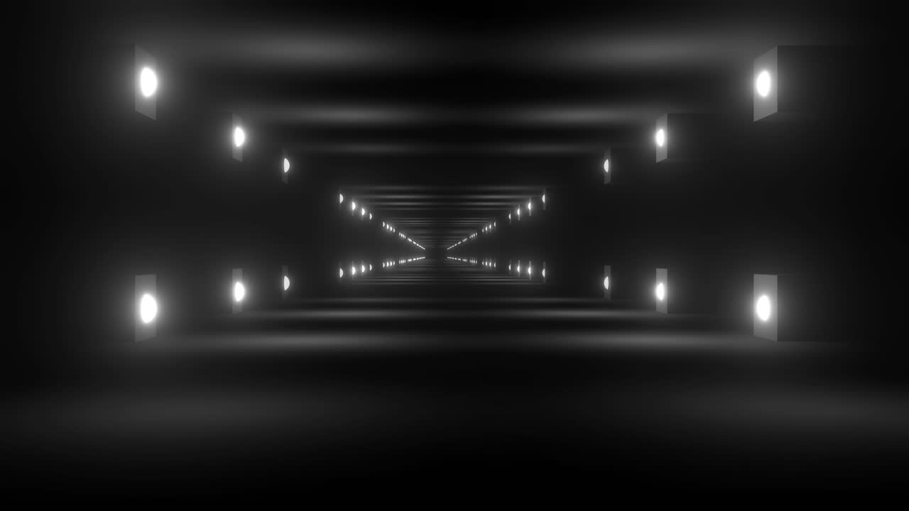 túnel futurista abstracto con luces brillantes