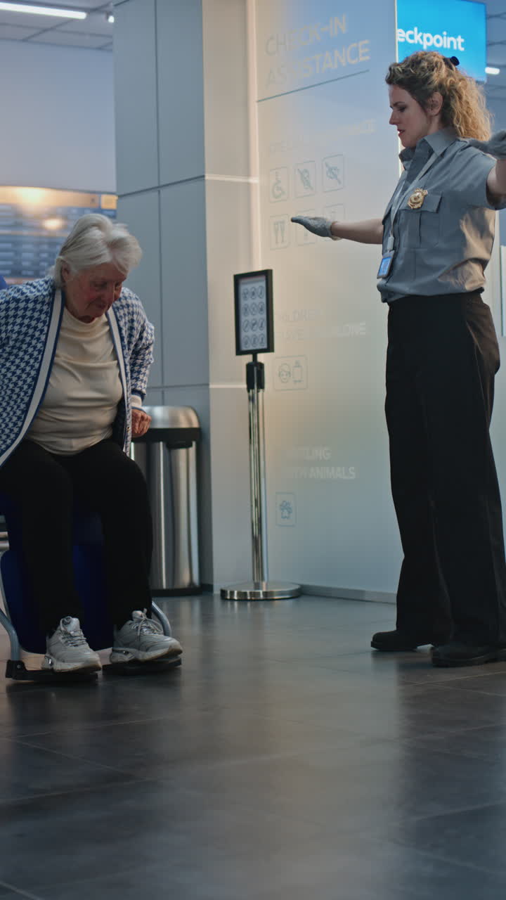 Airport Security Assistance for Elderly Passenger