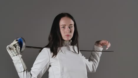 female fencer portrait