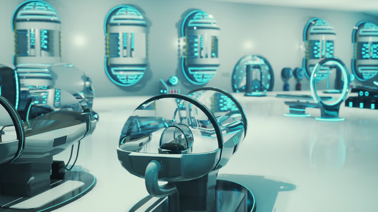 laboratorio médico futurista con tecnología avanzada